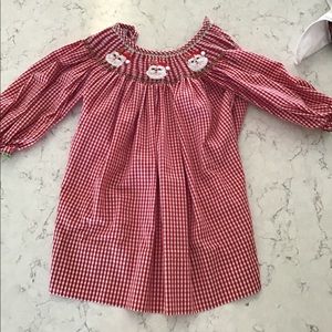 Santa Claus smocked dress